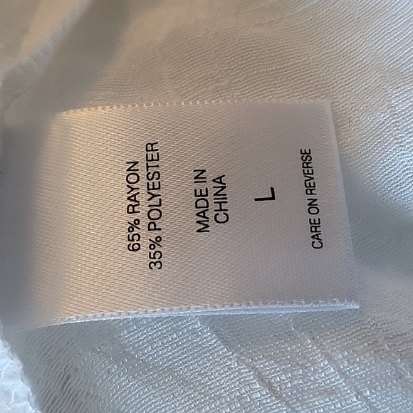 NY & Co White Open Sleeve Blouse L - Picture 5 of 5